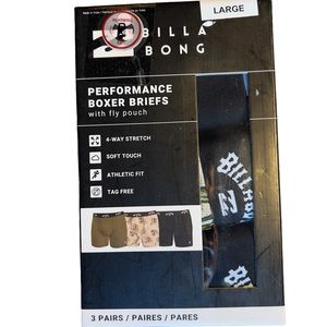 Billa Bong Boxer Briefs Mens Large Performance Underwear 3 Pack